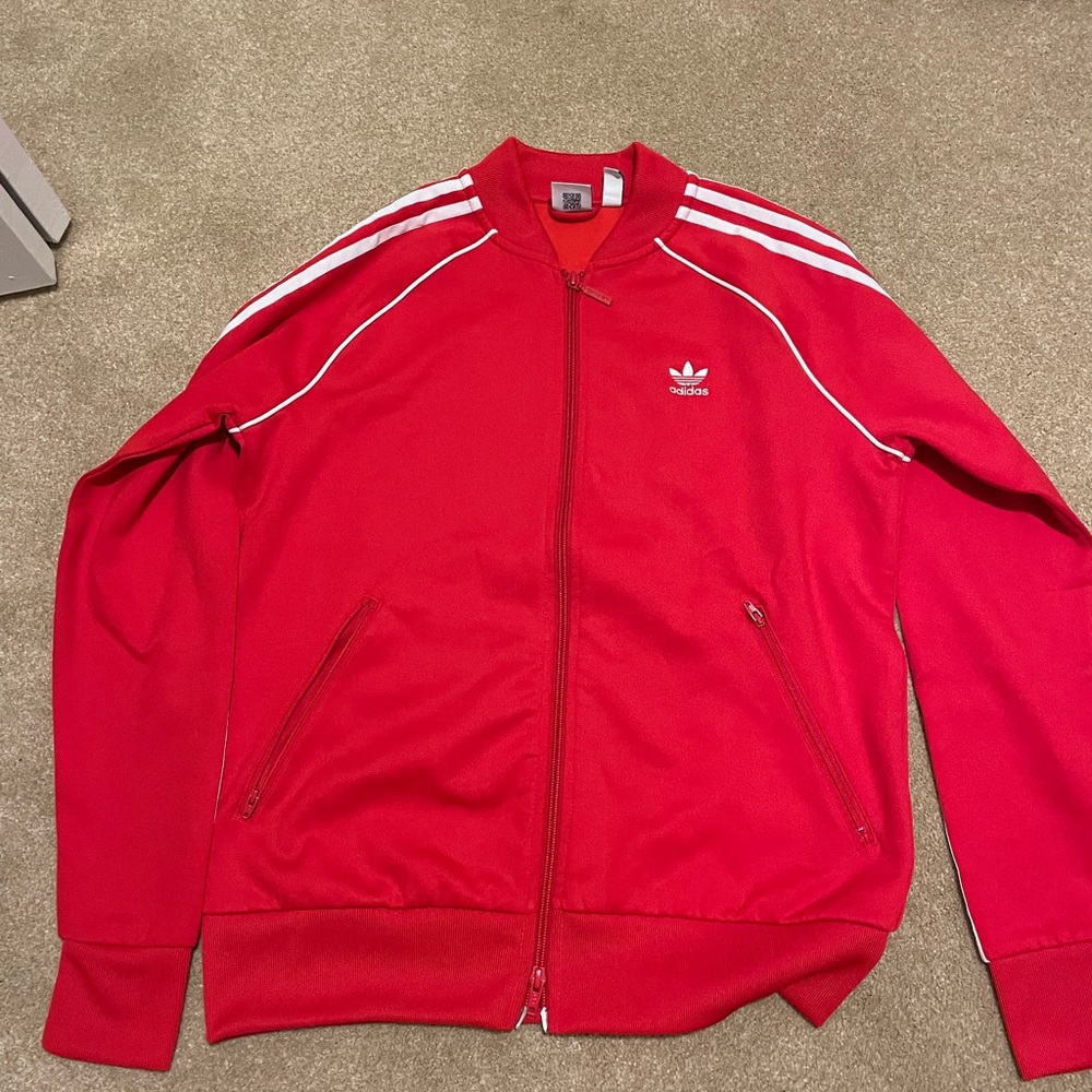 adidas Women's Vibrant Red Bomber Jacket